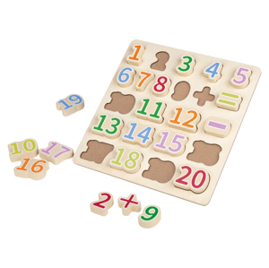 lupilu® Dřevěné puzzle (matematika)