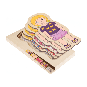 lupilu® Dřevěné puzzle (dívčí)