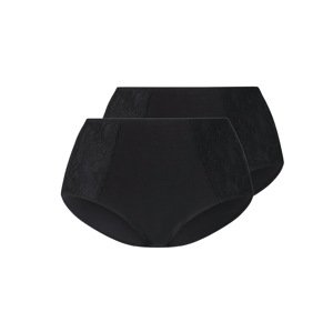 esmara® Dámské kalhotky s vysokým pasem Xxl, 2 kusy (černá, Xxl(52/54))