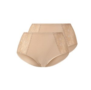 esmara® Dámské kalhotky s vysokým pasem Xxl, 2 kusy (béžová, Xl(48/50))