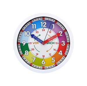 lupilu® Dětské nástěnné hodiny s hodinovým strojkem Quartz (bílá)