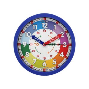 lupilu® Dětské nástěnné hodiny s hodinovým strojkem Quartz (modrá)
