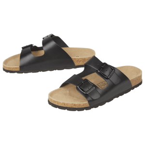 esmara® Dámské kožené pantofle (černá, 40)