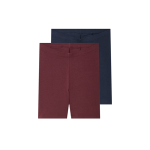 esmara® Dívčí kraťasy "Biker", 2 kusy (tmavě červená / navy modrá, 158/164)