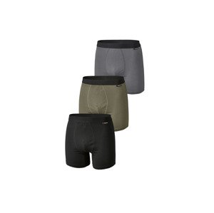 Parkside® Pánské funkční boxerky, 3 kusy (černá/šedá/zelená, 5/M)