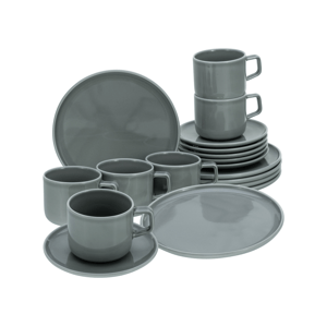 Creatable Jídelní servis Chef Collection (18dílný kávový servis, šedá)