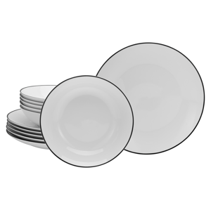 Creatable Jídelní servis Luna Black Line (12dílný jídelní servis)