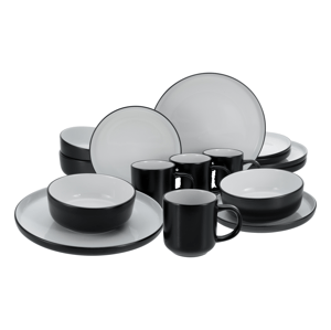 Creatable Jídelní servis Nordic Cool Black (16dílný kombinovaný servis)