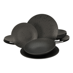 Creatable Jídelní servis Schiefer Black (12dílná sada talířů)