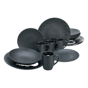 Creatable Jídelní servis Schiefer Black (16dílný kombinovaný servis)