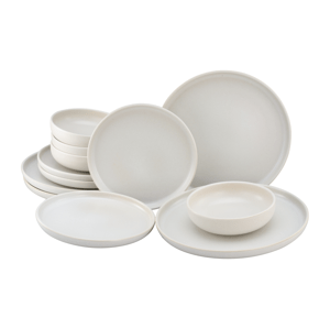 Creatable Jídelní servis Uno offwhite (12dílná sada talířů)