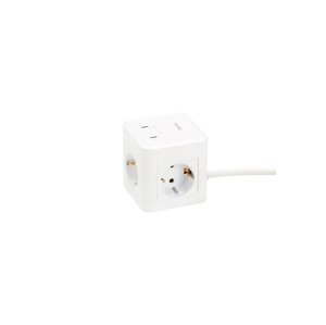 Tronic® Zásuvková kostka s USB porty (bílá)