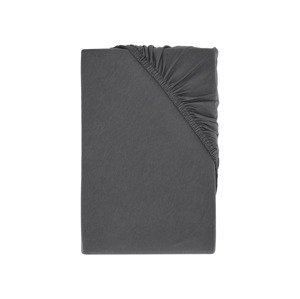 Livarno home Žerzejové napínací prostěradlo, 90–100 x 200 cm (šedá)
