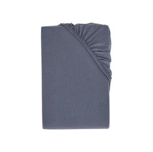 Livarno home Žerzejové napínací prostěradlo, 90–100 x 200 cm (modrá)