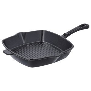 Silvercrest® Litinová grilovací pánev, Ø 24 cm (černá)