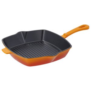 Silvercrest® Litinová grilovací pánev, Ø 24 cm (oranžová)