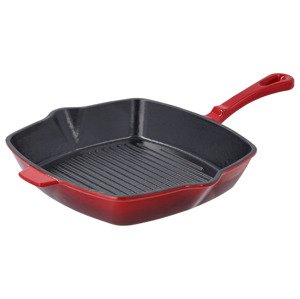 Silvercrest® Litinová grilovací pánev, Ø 24 cm (červená)