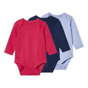 lupilu® Dívčí body, 3 kusy (navy modrá / lila fialová / růžová, 74/80)