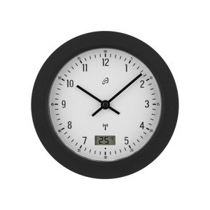 Auriol® Koupelnové hodiny řízené rádiovým signálem (černá)