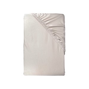 Livarno home Žerzejové napínací prostěradlo, 90-100 x 200 cm (béžová)