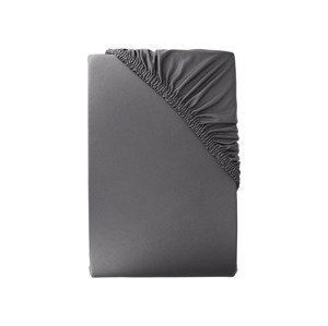 Livarno home Žerzejové napínací prostěradlo, 90-100 x 200 cm (šedá)
