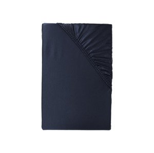 Livarno home Žerzejové napínací prostěradlo, 90-100 x 200 cm (modrá)