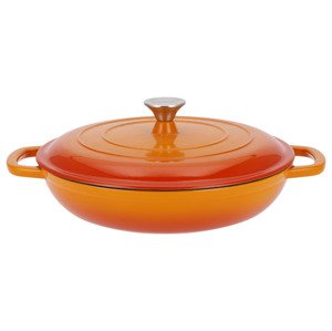 Silvercrest® Litinová servírovací pánev, Ø 30 cm (oranžová)