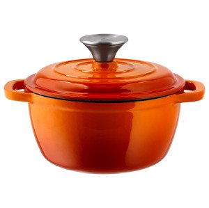 Silvercrest® Litinový hrnec, Ø 16 cm (oranžová)