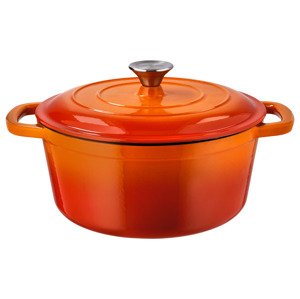 Silvercrest® Litinový hrnec, Ø 26 cm (oranžová)