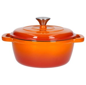 Silvercrest® Litinový hrnec, Ø 22 cm (oranžová)