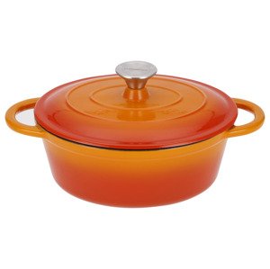 Silvercrest® Litinový hrnec, Ø 25 cm (oranžová)