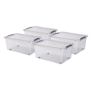 Sada úložných boxů na kolečkách, 40 l, 4