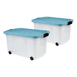 Sada boxů na kolečkách, 45 l, 2dílná