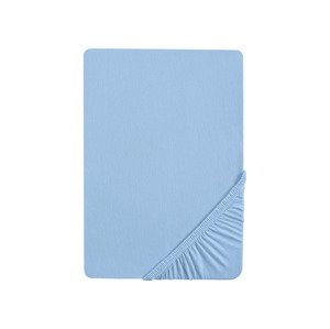 Biberna Žerzejové napínací prostěradlo  (cotton fabric, 90-100 x 200 cm, ledově modrá)