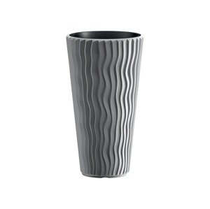 Prosperplast Květináč s vložkou Sandy Slim (šedá, Š 35 x V 62 x H 35 cm)