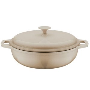 GSW Litinový hrnec na dušení / Pekáč (hrnec na dušení, 30 cm, krémová)