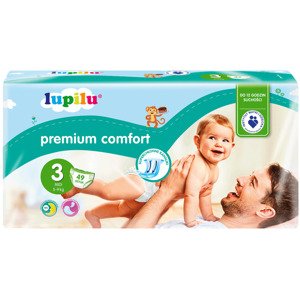 lupilu® Dětské pleny Premium Comfort, velikost 3 Midi, 49 kusů