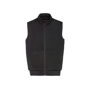 LIVERGY Pánská pletená fleecová vesta (S (44/46), černá)