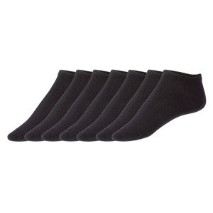 LIVERGY Pánské nízké ponožky BIO, 7 párů (39/42, černá)