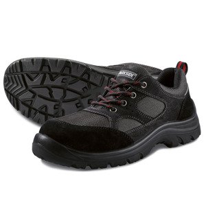 PARKSIDE® Pánská kožená bezpečnostní obuv S3 (42, černá/červená)