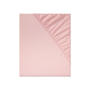 LIVARNO home Napínací prostěradlo Renforcé, 140–160 x 200 cm (světle růžová)