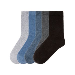 pepperts Chlapecké ponožky BIO, 5 párů (35/38, šedá/modrá/černá)