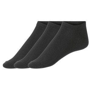 LIVERGY Pánské nízké ponožky, 3 páry (39/42, černá)