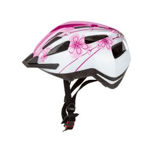 CRIVIT Dětská cyklistická helma s koncovým světlem (děti, květy)
