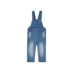 lupilu® Dětské kalhoty s laclem BIO (baby/infant#male#ne, 62, modrá)