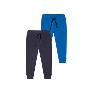 lupilu® Chlapecké tepláky, 2 kusy (child#male#ne, 86/92, modrá / navy modrá)