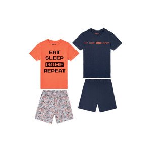 pepperts!® Chlapecké pyžamo, 2 kusy (child 2 years onwards#male, 158/164, navy modrá/oranžová/šedá)