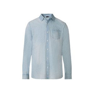 LIVERGY Pánská džínová košile (S (37/38), světle modrá)