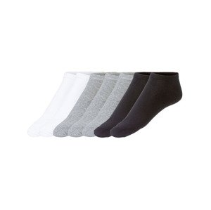 LIVERGY® Pánské nízké ponožky, 7 párů  (adult#male, 39/42, bílá/šedá/černá)