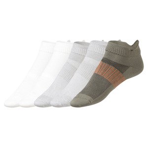 CRIVIT Pánské funkční nízké ponožky, 5 párů (43/46, bílá/šedá/oranžová)
